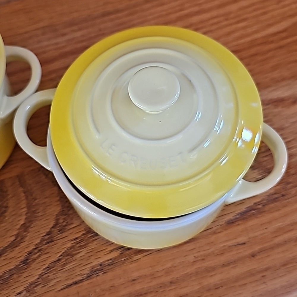NWT Le Creuset Mini Cocottes Set of 3 CK Soleil Perfect Spring Baking & Serving - Picture 6 of 7